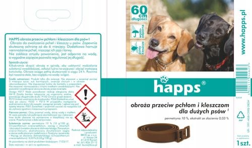 happs - obroża przeciw pchłom i kleszczom dla dużych psów na Arena.pl