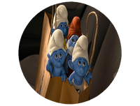 Opłatek na tort Smerfy