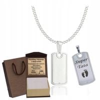 SREBRNY PEŁNY ŁAŃCUSZEK MĘSKI PANCERKA NIEŚMIERTELNIK PR. 925 GRAWER GRATIS