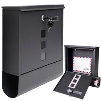 Duża skrzynka pocztowa na listy gazety ulotki pocztę A4 szary antracyt