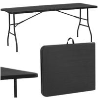 Stół składany cateringowy 180 cm bankietowy stolik ogrodowy, turystyczny walizka antracytowy