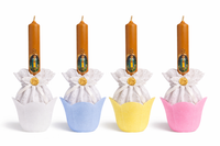 Zestaw Gromnica Woskowa 25/4Z Okapnikiem I Profitką – Komplet Religijny