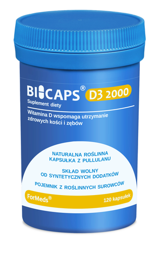 ForMeds Bicaps Witamina D-3 2000 IU bez dodatków WITAMINA SŁOŃCA na Arena.pl
