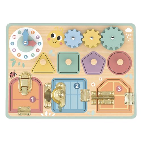 DLA DZIECI TABLICA MANIPULACYJNA ZAMKI ZĘBATKI na Arena.pl