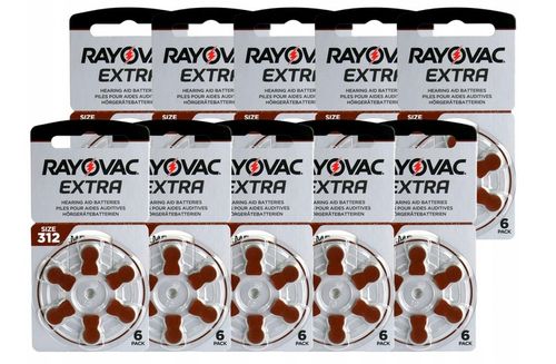 80x Baterie do aparatów słuchowych RAYOVAC 312 na Arena.pl
