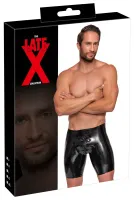 latex spodenki lateksowe czarne z zamkiem błyskawicznym l