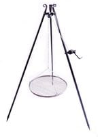 Grill ogniskowy wiszący na trójnogu z rusztem 80 cm + Korbka gratis