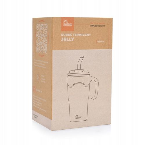 Kubek Termiczny Ze Słomką Majestic Sport Jelly 650 ml Zielony na Arena.pl