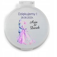 LUSTERKO ładny kolorowy nadruk podziękowania dla gości WESELE ŚLUB