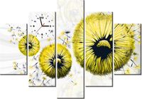 105CM 150CM ZEGAR 5 ELEM ŻÓŁTE DMUCHAWCE DRUK OBRAZ