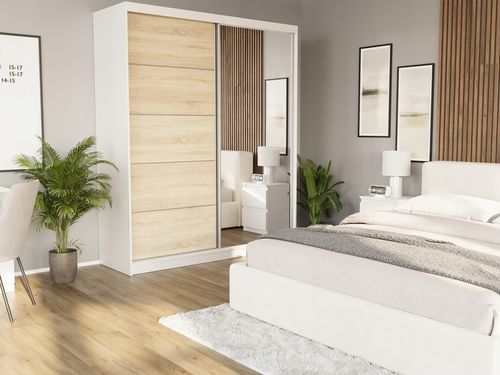 Szafa przesuwna Luna I 183 cm z lustrem na Arena.pl