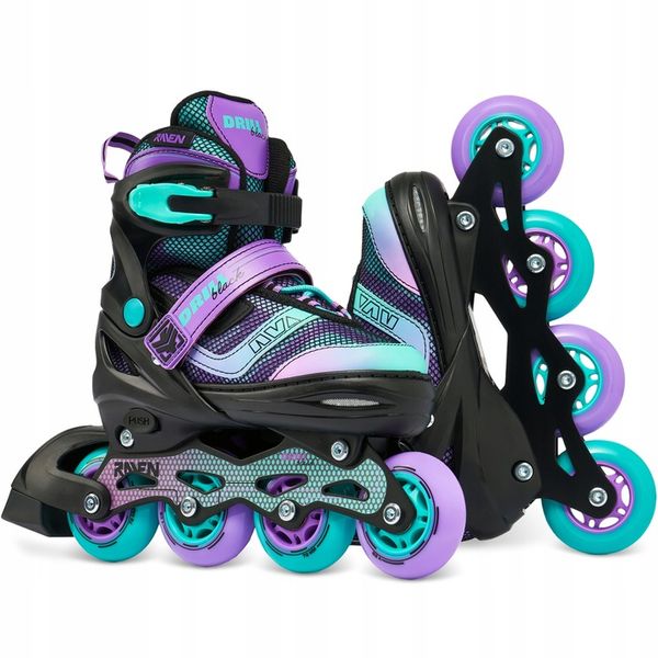 Rolki Regulowane RAVEN Drill Violet/Mint 38-42 zdjęcie 11