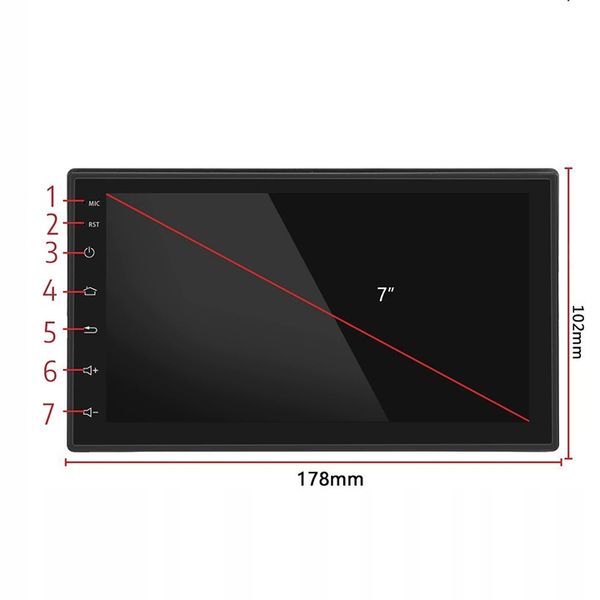 MEGA Radio Samochodowe ANDROID Bluetooth WiFi USB 2DIN GPS MIKROFON zdjęcie 2