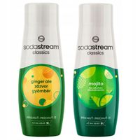 2X SodaStream IMBIR GINGER + MOJITO MOHITO Syrop do Wody Saturatora Koncent