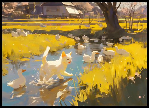 Plakat 70x50cm Słońce na Wsi na Arena.pl