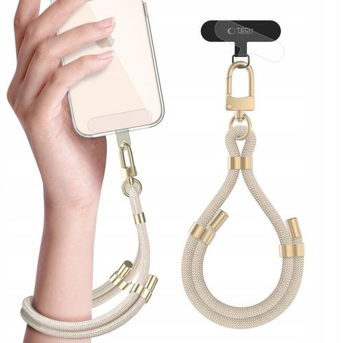 TECH-PROTECT C4S ROPE WRIST STRAP BEIGE/GOLD na Arena.pl