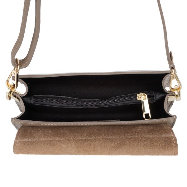 VERA PELLE torebka skórzana listonoszka z klapą V606 c.jeansowa zdjęcie 8