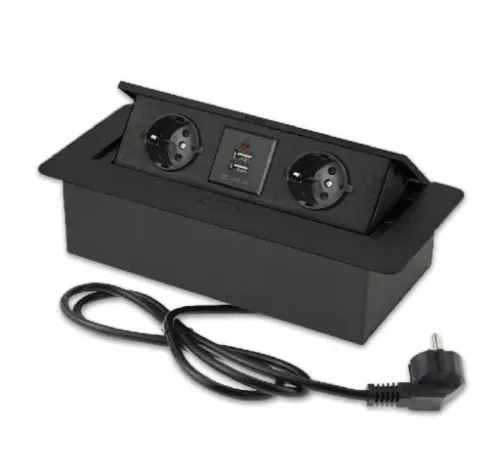 GNIAZDO WPUSZCZANE CHOWANE W BLAT USB 2x NA KLIK na Arena.pl