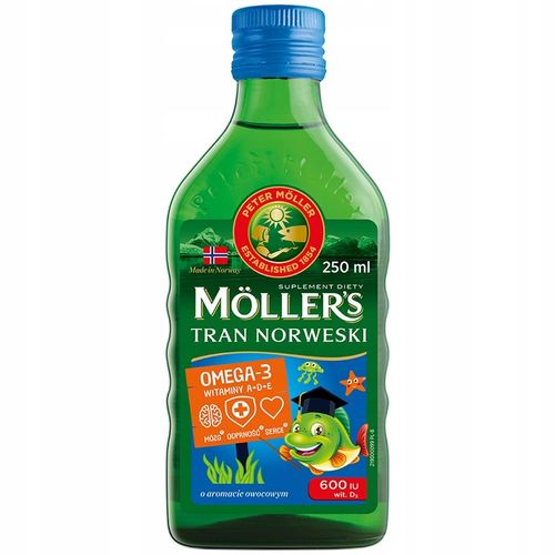 MOLLER'S Tran Norweski o aromacie owocowym 2 x 250 ml na Arena.pl