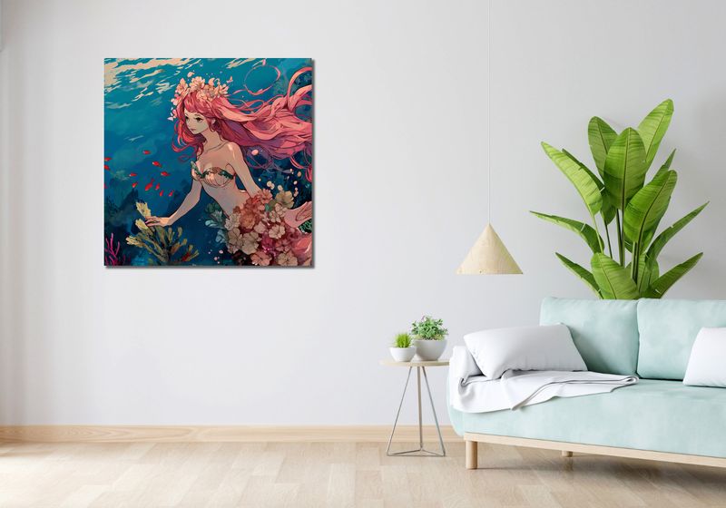 Obraz 90x90cm Nimfa Oceanu zdjęcie 2