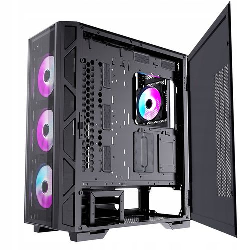 Obudowa do komputera PC Preyon Nest Meshy+ czarna midi ATX 4 x ARGB na Arena.pl