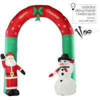 DMUCHANY DUŻY ŁUK POMPOWANY BRAMA ŚWIĄTECZNA Z OŚWIETLENIEM LED 240 cm