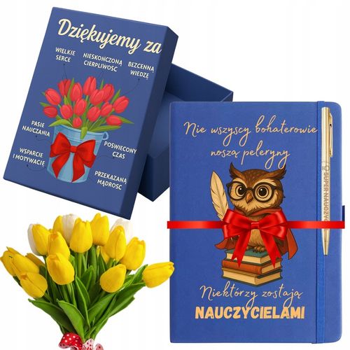 PREZENT DLA NA DZIEŃ NAUCZYCIELA ZESTAW NOTES DŁUGOPIS GRAWER na Arena.pl