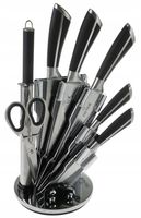 NOŻE Zestaw Komplet NOŻY Kuchennych Na Stojaku OSTRZAŁKA Nożyce Tasak 5120