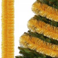 ŁAŃCUCH CHOINKOWY złoty 6m GIRLANDA ŚWIĄTECZNA NA CHOINKĘ XXL gruby 10cm