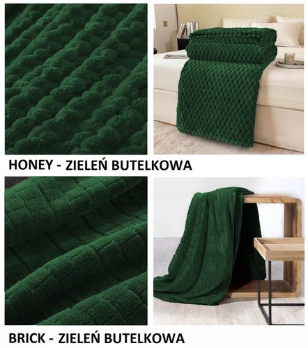 GRUBY CIEPŁY MIĘKKI KOC WYTŁACZANY 160x200cm PLED NARZUTA WZORY KOLORY na Arena.pl
