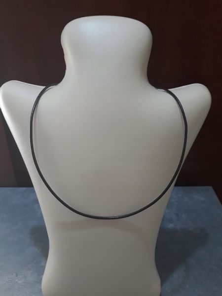 RZEMYK CZARNY ZAPIĘCIA SREBRO 925 POZŁACANE 45 CM zdjęcie 4