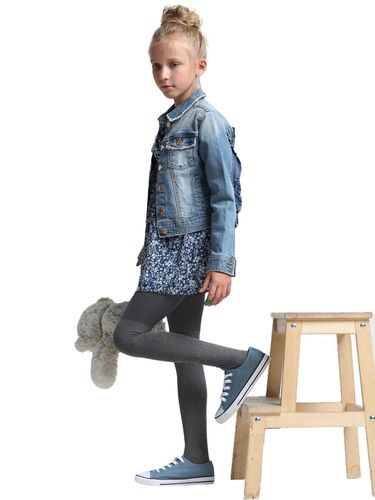 Rajstopy dziecięce mikrofibra szare z odcięciem 60 DEN 140-146 YOCLUB na Arena.pl