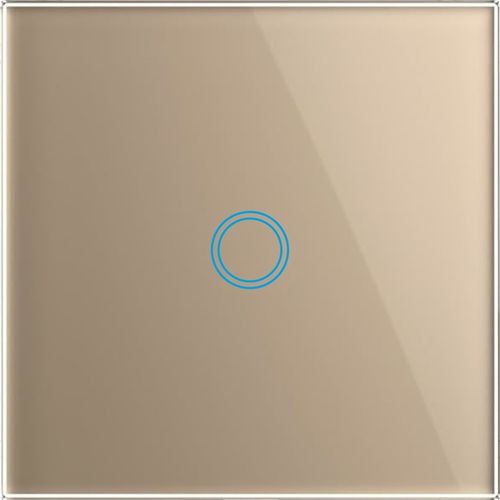 WŁĄCZNIK WYŁĄCZNIK ŚWIATŁA SZKLANY DOTYKOWY POJEDYNCZY ZŁOTY SZKŁO na Arena.pl