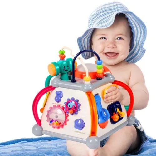 MULTIKOSTKA KOSTKA EDUKACYJNA INTERAKTYWNA DŹWIĘKI SENSORYCZNA DLA DZIECI na Arena.pl