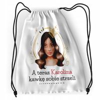 Plecak Dla Karoliny Sportowy Szkolny Worek Torba Z Nadrukiem Ze Zdjęciem