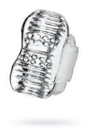 lingam khani, vibrating masturbator, tpe, transparent, 9 cm