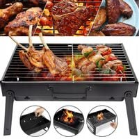 GRILL NA WĘGIEL DRZEWNY, SKŁADANY GRILL BIURKO, BLAT NA ZEWNĄTRZ NA PIKNIK