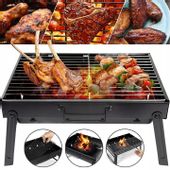 GRILL NA WĘGIEL DRZEWNY, SKŁADANY GRILL BIURKO, BLAT NA ZEWNĄTRZ NA PIKNIK