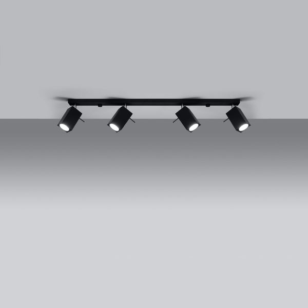 Plafon MERIDA 4L czarny zdjęcie 3