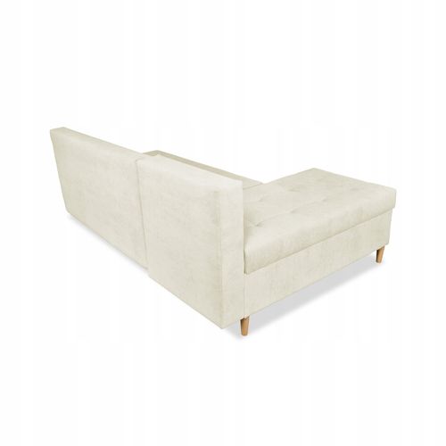 Narożnik Wigo rozkładany z funkcją spania  welur beżowy na Arena.pl