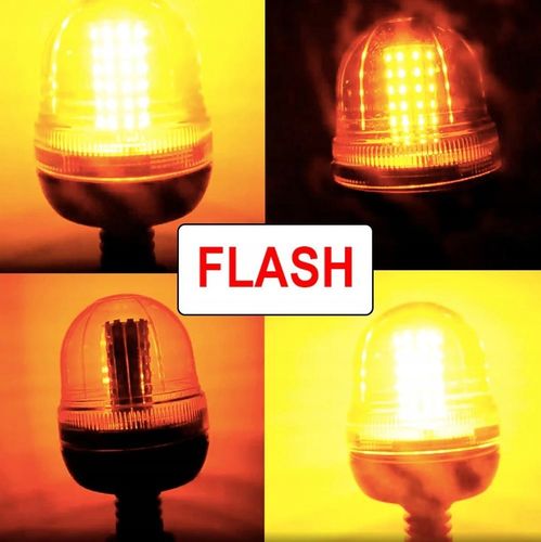 LAMPA LED 12V/24V BŁYSKOWA KOGUT NA TRZEPIEŃ MOCNA na Arena.pl