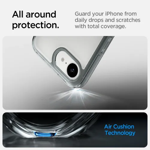 Etui Spigen Ultra Hybrid na iPhone 16e - szare na Arena.pl