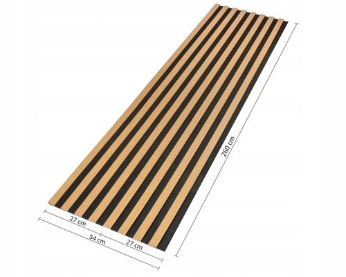 Lamele ścienne, akustyczne 54x260 cm na czarnym filcu Dąb i inne na Arena.pl