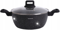 Garnek + Pokrywka z powłoką marmurową 24cm 3,8 Lit indukcja Gaz KLAUSBERG