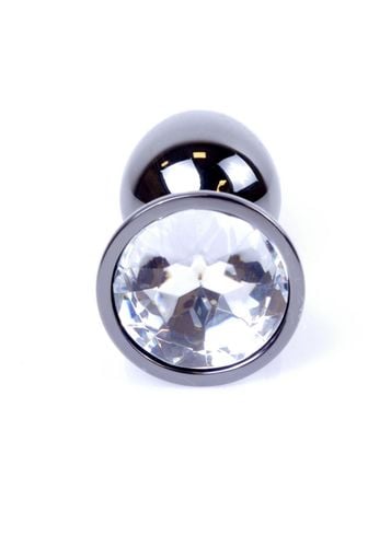 plug jewellery dark silver plug  clear na Arena.pl