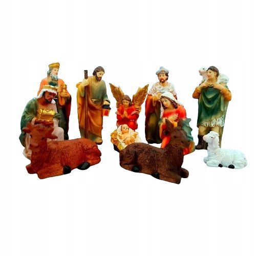 Szopka Bożonarodzeniowa- 10 cm- Figurki do Szopki - 11 elementów zdjęcie 1