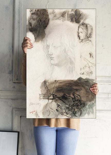 Sheet of Studies and Sketches, Edgar Degas - plakat 61x91,5 cm zdjęcie 2