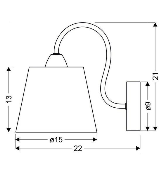 Luk kinkiet 1x40W E14 chrom zdjęcie 15