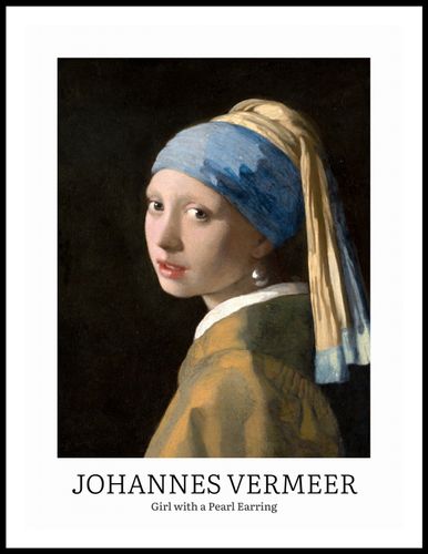 Plakat 60x80cm Design Girl with a Pearl, Vermeer Vintage do Salonu na Arena.pl