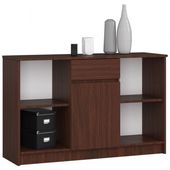 Komoda otwarta, drzwi, szuflada, ELIO, 120x40x77 cm, wenge | TYLETEGOTU